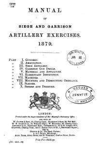 Manual of Siege and Garrison Artillery